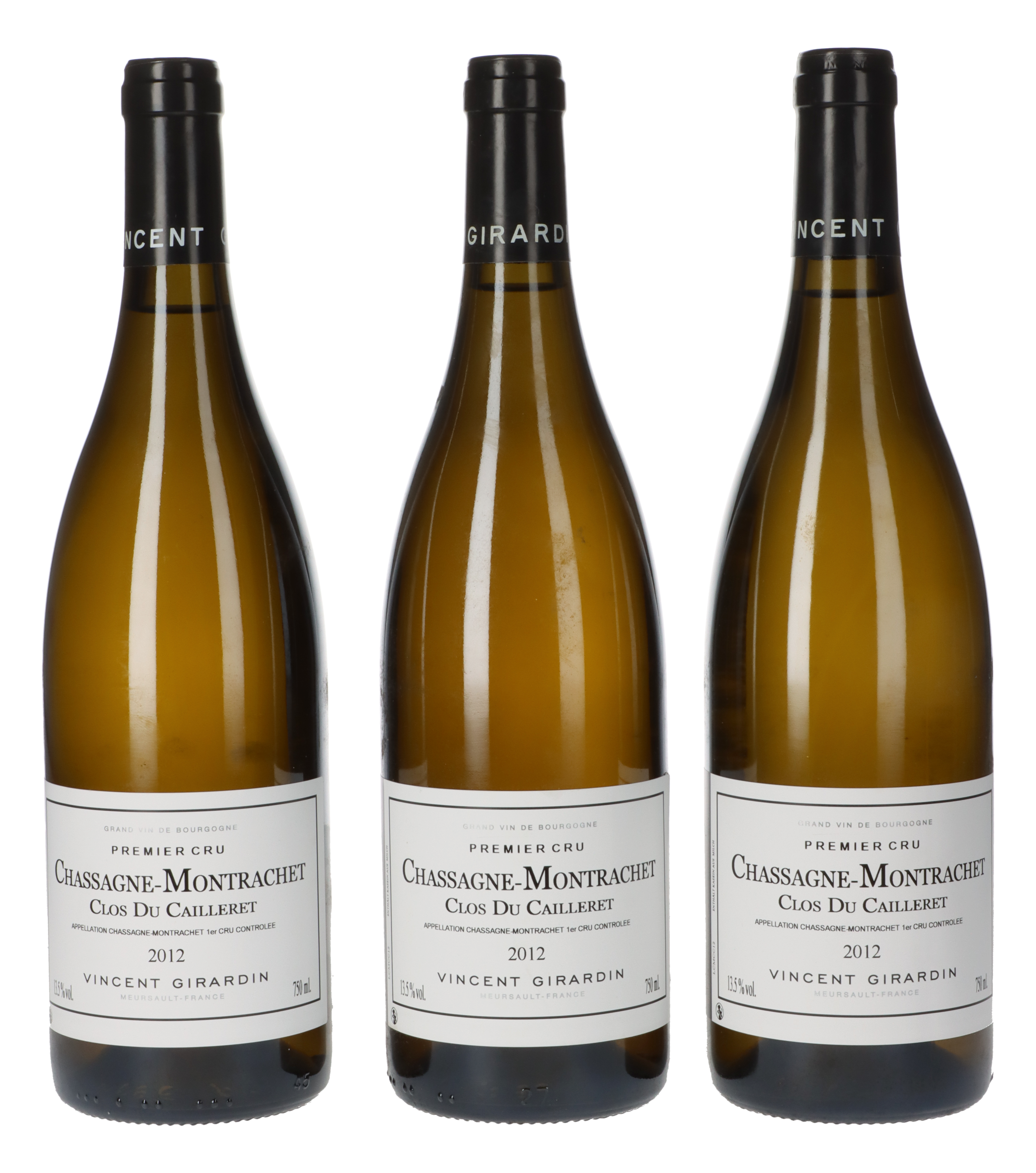 Vincent Girardin Chassagne Montrachet 1er Cru Clos du Cailleret 2012 (3 Fl.)