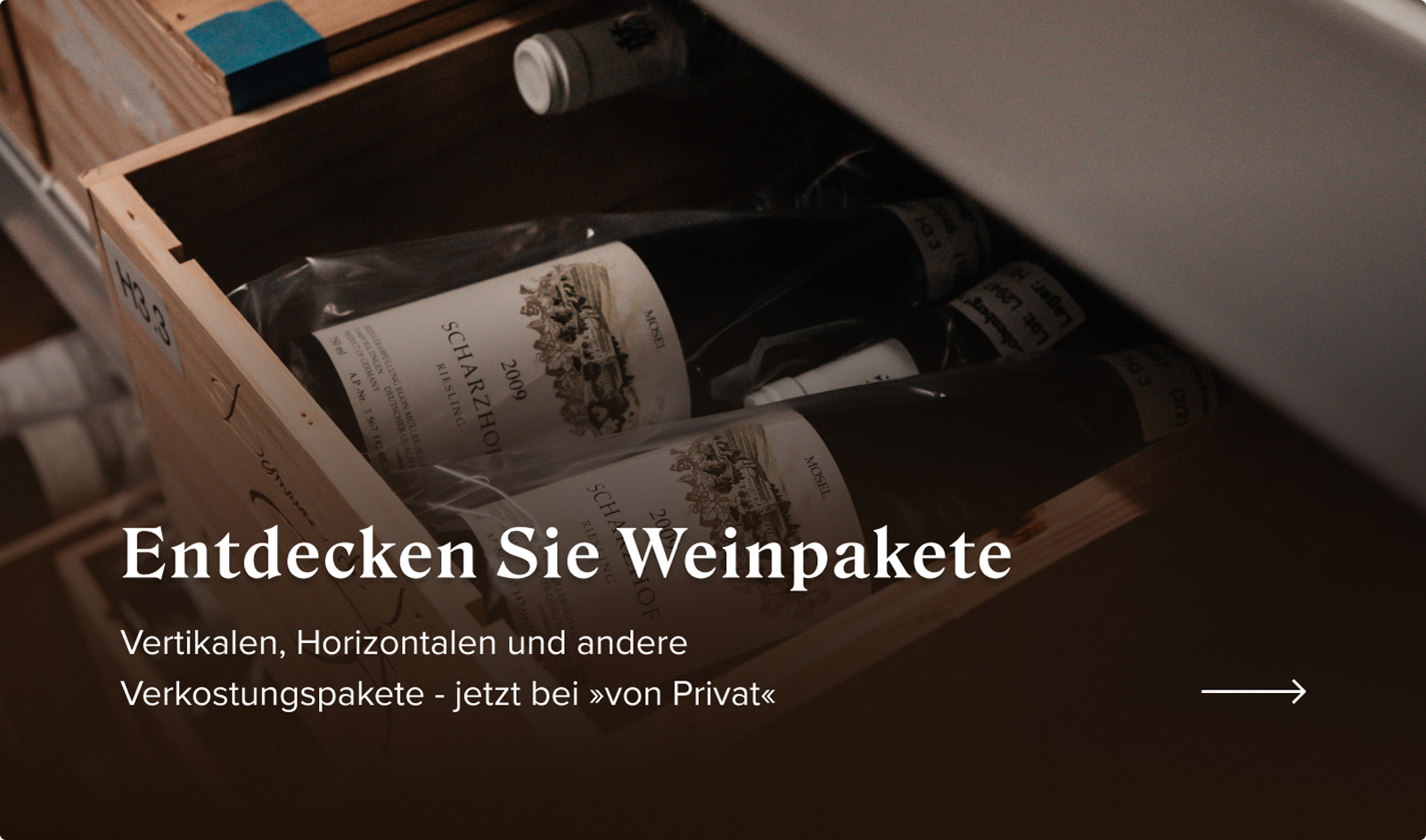 Banner: Entdecken Sie Weinpakete