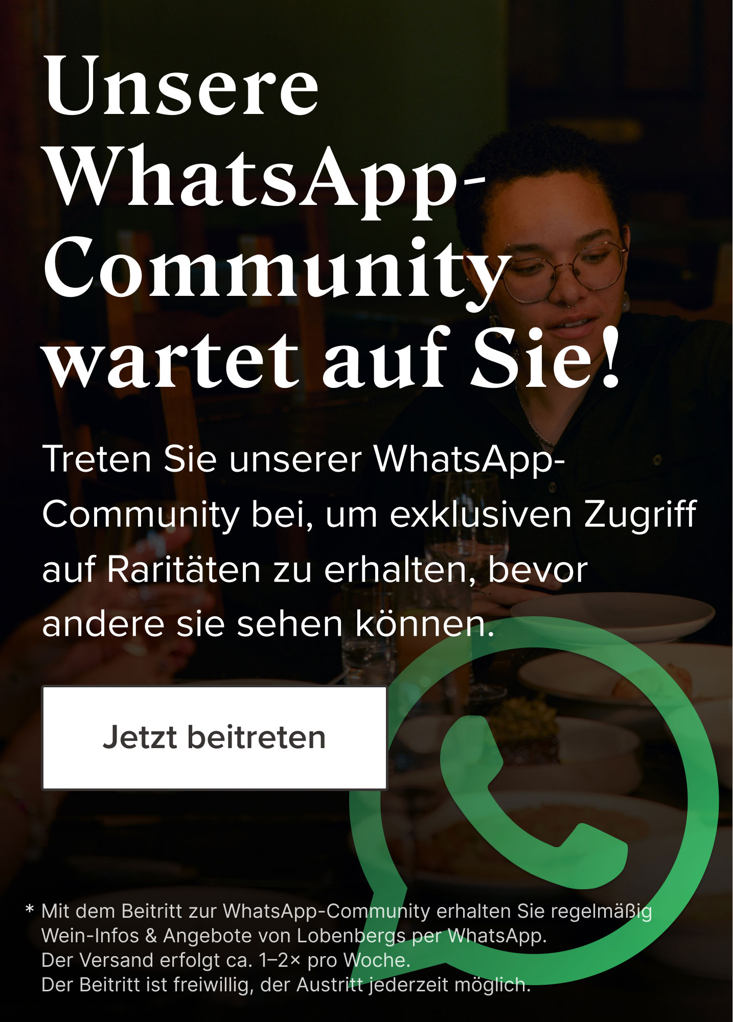 Werden Sie Teil unserer WhatsApp-Community